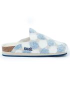 Chaussons Angel Pois bleu ciel/blanc