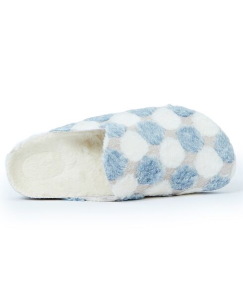 Chaussons Angel Pois bleu ciel/blanc