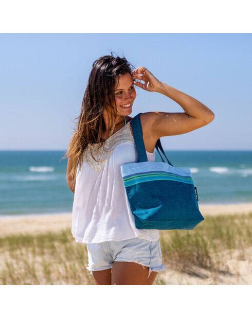Petit sac de plage Cuba vert - 28x38x10 cm