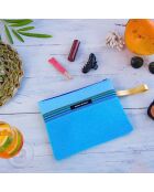 Pochette de plage Cap Ferret bleue - 28x21 cm