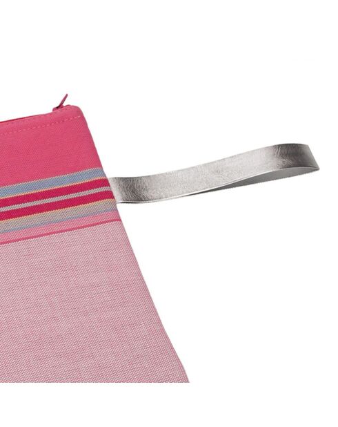 Pochette de plage Nyali rose - 28x21 cm