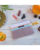 Pochette de plage Nomad beige - 28x21 cm