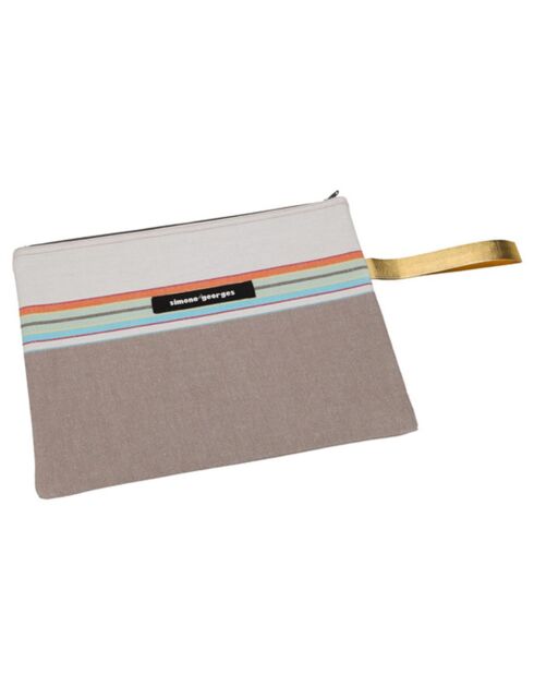 Pochette de plage Nomad beige - 28x21 cm