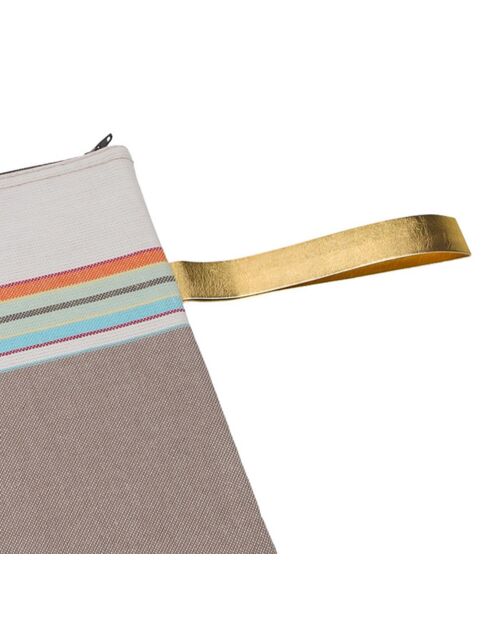 Pochette de plage Nomad beige - 28x21 cm