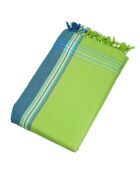 Serviette Kikoy Ile de Re verte - 165x95 cm