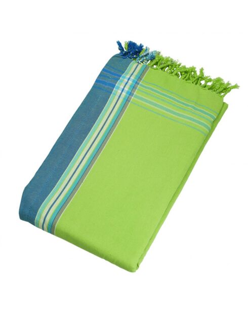 Serviette Kikoy Ile de Re verte - 165x95 cm
