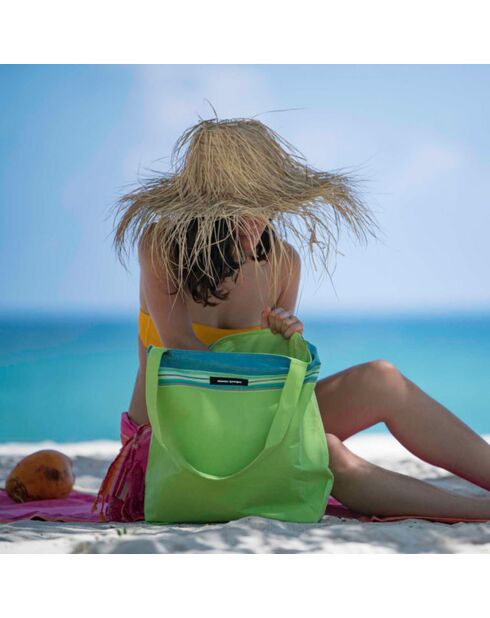 Sac de plage Ile de Re vert - 44x54x22 cm