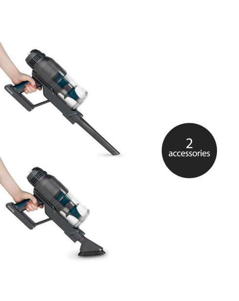 Aspirateur 2 en 1 sans fil FullPower tube pliable et brosse spéciale bleu/gris - 220W