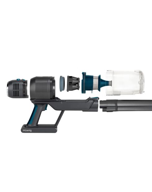 Aspirateur 2 en 1 sans fil FullPower tube pliable et brosse spéciale bleu/gris - 220W