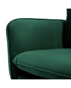 Fauteuil en Velours Vienna vert bouteille - 97x94x95 cm