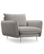 Fauteuil Vienna gris clair - 97x94x95 cm