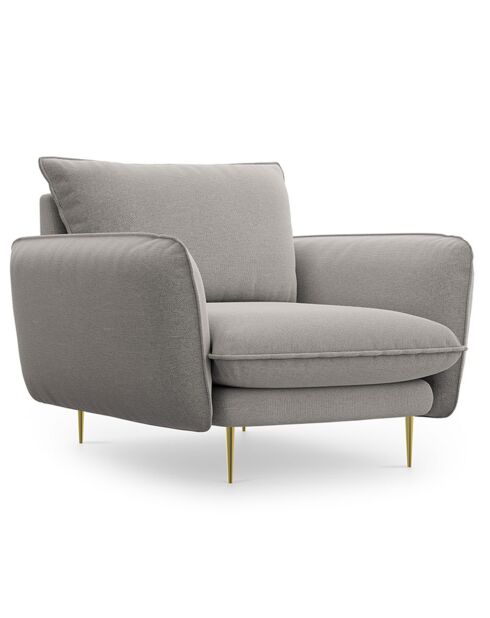 Fauteuil Vienna gris clair - 97x94x95 cm