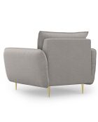 Fauteuil Vienna gris clair - 97x94x95 cm