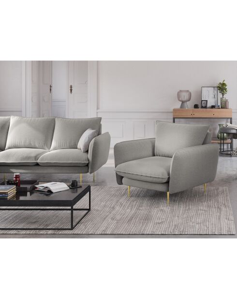 Fauteuil Vienna gris clair - 97x94x95 cm