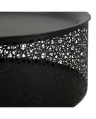 Table ronde Blacky noir/doré - D.35x50 cm