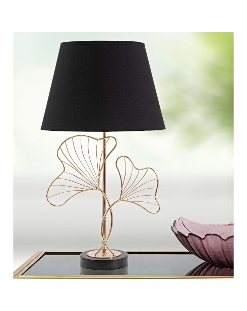 Lampe de table Leaves noir/doré - D.30x60 cm