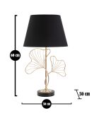 Lampe de table Leaves noir/doré - D.30x60 cm
