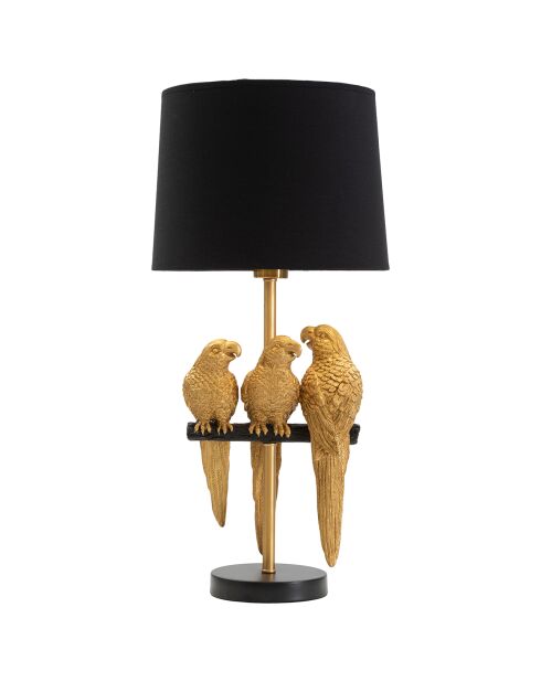 Lampe de table Perroquets noir/doré - D.30x62.5 cm