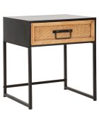 Table de chevet Hanoi noir/marron - 45x40x51.5 cm