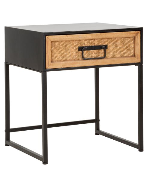 Table de chevet Hanoi noir/marron - 45x40x51.5 cm
