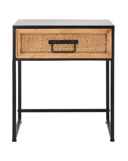 Table de chevet Hanoi noir/marron - 45x40x51.5 cm