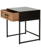 Table de chevet Hanoi noir/marron - 45x40x51.5 cm