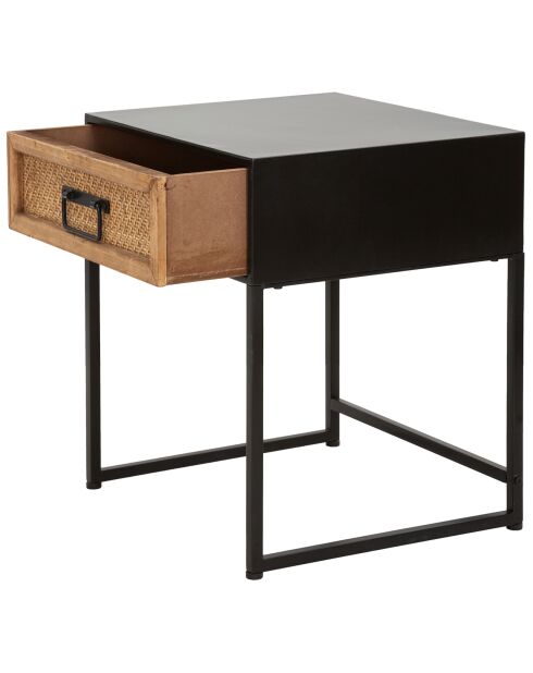 Table de chevet Hanoi noir/marron - 45x40x51.5 cm