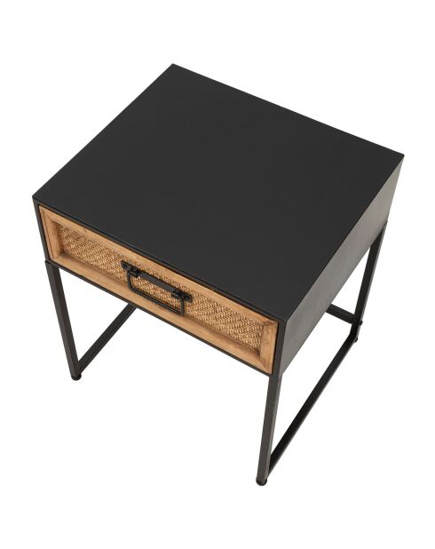 Table de chevet Hanoi noir/marron - 45x40x51.5 cm
