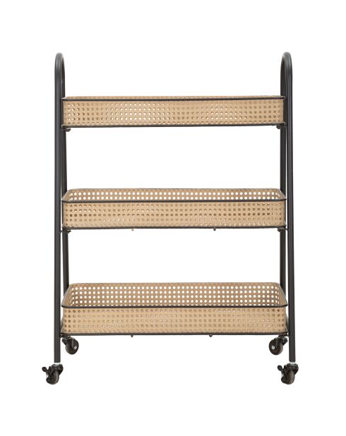 Carrello Fuji beige/nero - 60x30x80 cm