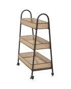 Chariot Fuji beige/noir - 60x30x80 cm