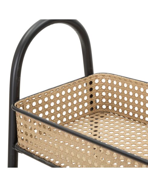 Carrello Fuji beige/nero - 60x30x80 cm