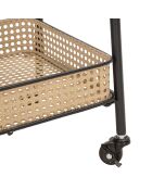 Chariot Fuji beige/noir - 60x30x80 cm