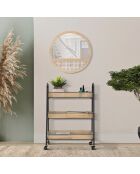 Chariot Fuji beige/noir - 60x30x80 cm
