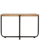 Table basse rectangulaire Cebu beige/noir - 75x55x46.5 cm