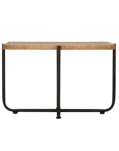 Table basse rectangulaire Cebu beige/noir - 75x55x46.5 cm