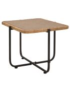 Table basse rectangulaire Cebu beige/noir - 75x55x46.5 cm