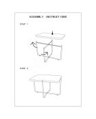 Table basse rectangulaire Cebu beige/noir - 75x55x46.5 cm