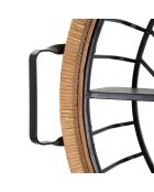 Étagère murale Cebu noir/beige - 72.5x18x65 cm