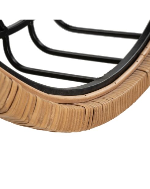 Étagère murale Cebu noir/beige - 72.5x18x65 cm