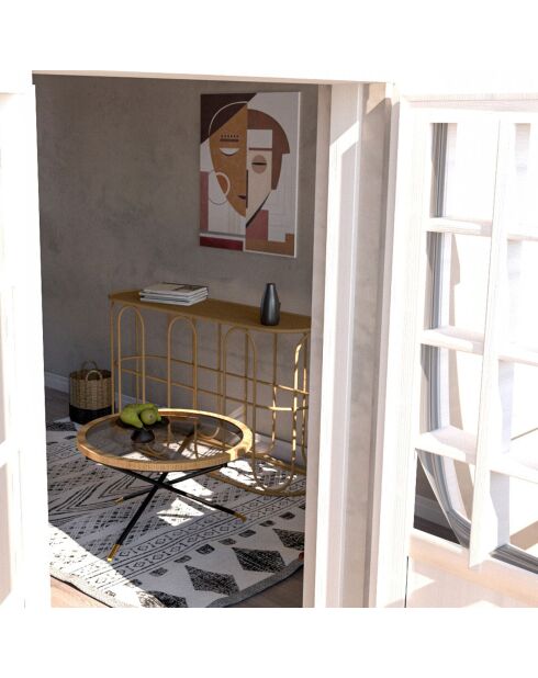 Mesita redonda Saint Barth multicolor - D.80x46,5 cm