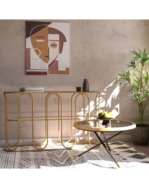 Mesita redonda Saint Barth multicolor - D.80x46,5 cm