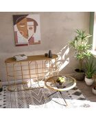 Table basse ronde Saint Barth multicolore - D.80x46.5 cm