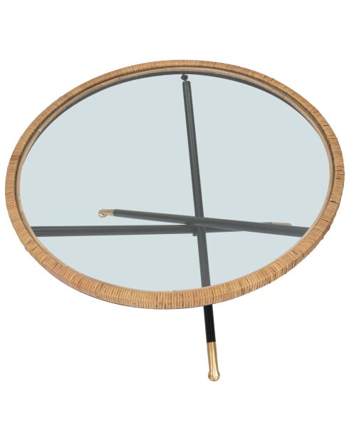 Table basse ronde Saint Barth multicolore - D.80x46.5 cm