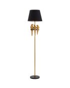 Lampadaire Perroquets noir/doré - D.37x164.5 cm