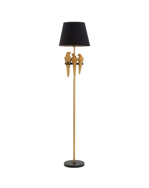 Lámpara de pie Perroquets negra/dorada - D.37x164,5 cm