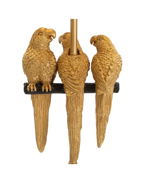 Lámpara de pie Perroquets negra/dorada - D.37x164,5 cm