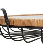 Table basse ronde Cebu noir/beige - 70.5x65x57 cm