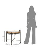 Table basse ronde Cebu noir/beige - 70.5x65x57 cm