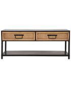 Meuble TV Hanoi noir/marron - 95x38x38 cm