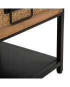 Meuble TV Hanoi noir/marron - 95x38x38 cm